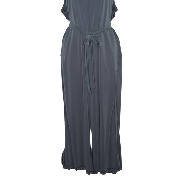 Lululemon 8 Ease of It All Jumpsuit Graphite Grey Belted Wide Leg Soft Comfort - Picture 5 of 11